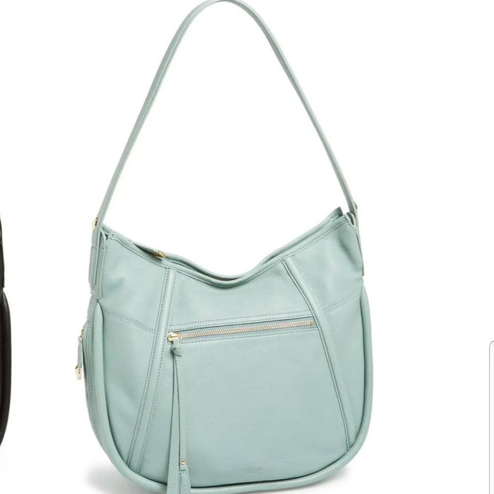 Perlina Leather Sofia Hobo in Seafoam NWT